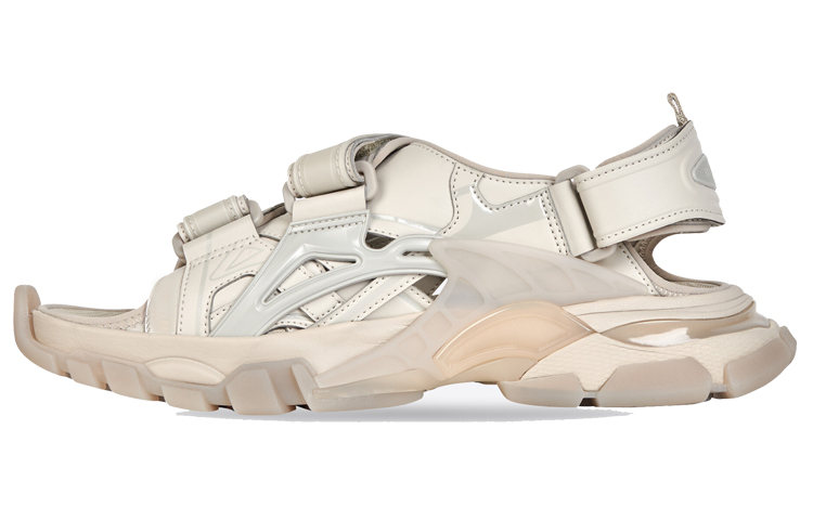 Balenciaga Track 2.0 Sandal 'Beige Magic Tape Transparent Sole Open Toe' 655954W2CC29700