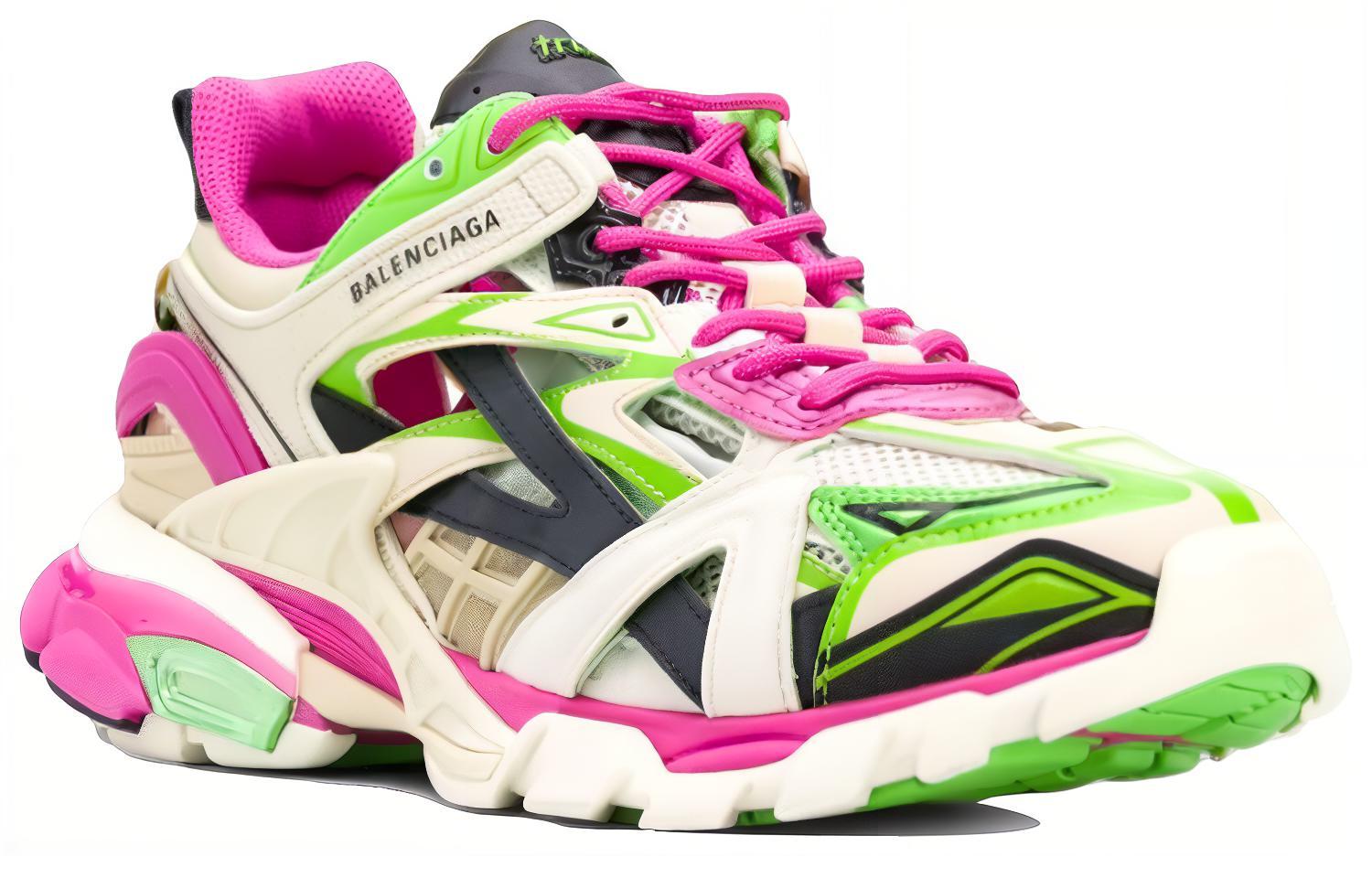 Lookbook Balenciaga Track.2 Zapatillas 'Rosa Verde' 568614 W2GN3 9199