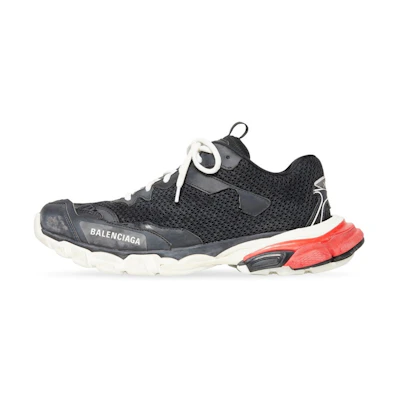 Balenciaga Track.3 Sneaker 'Worn-Out - Black Red'