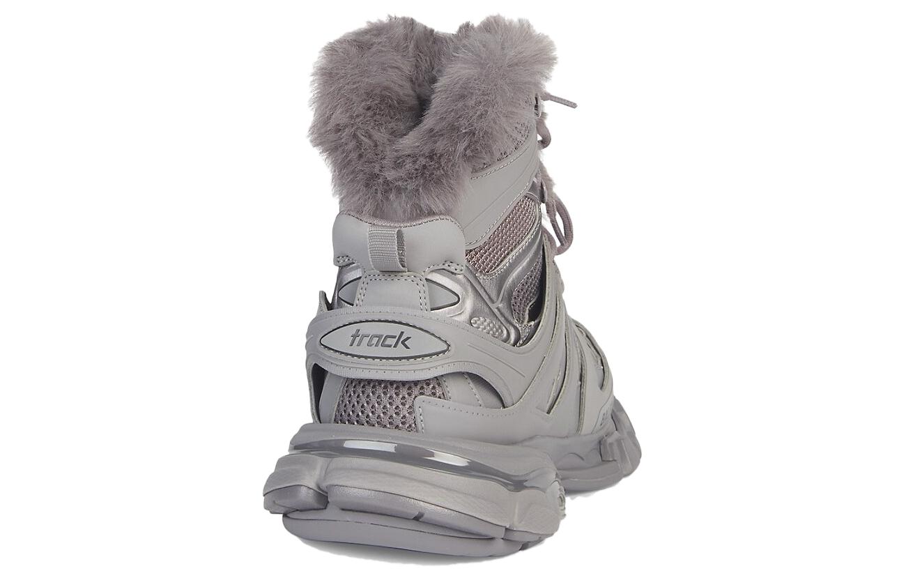 Lookbook 巴黎世家Track Hike High '仿皮草 - 灰色' 668557-W3CQ2-1800