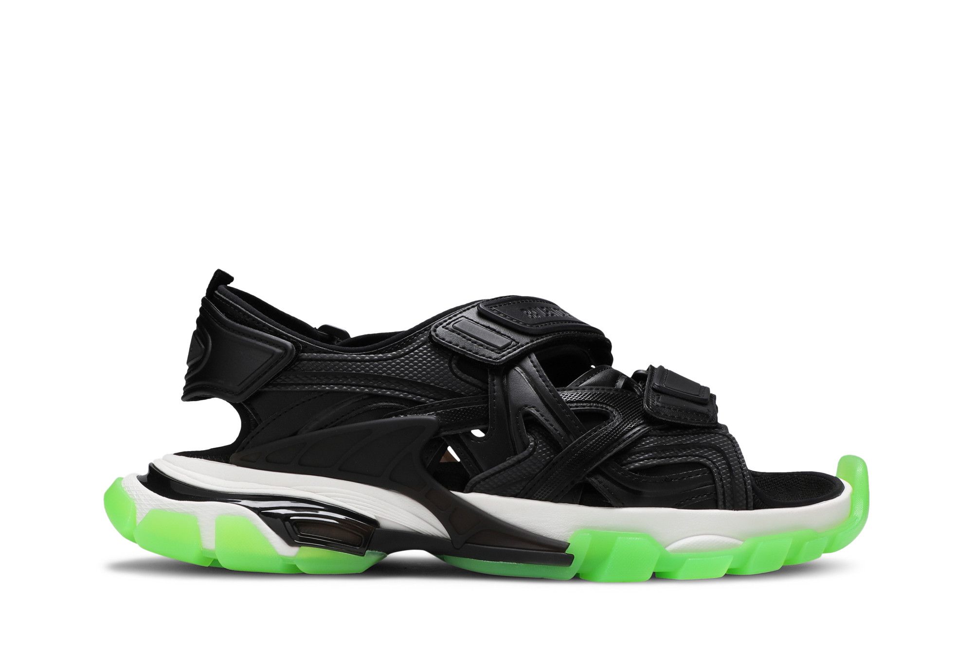 Balenciaga Track Sandal 'Clearsole - Black Fluo Green' 655954-W2CC4-1038