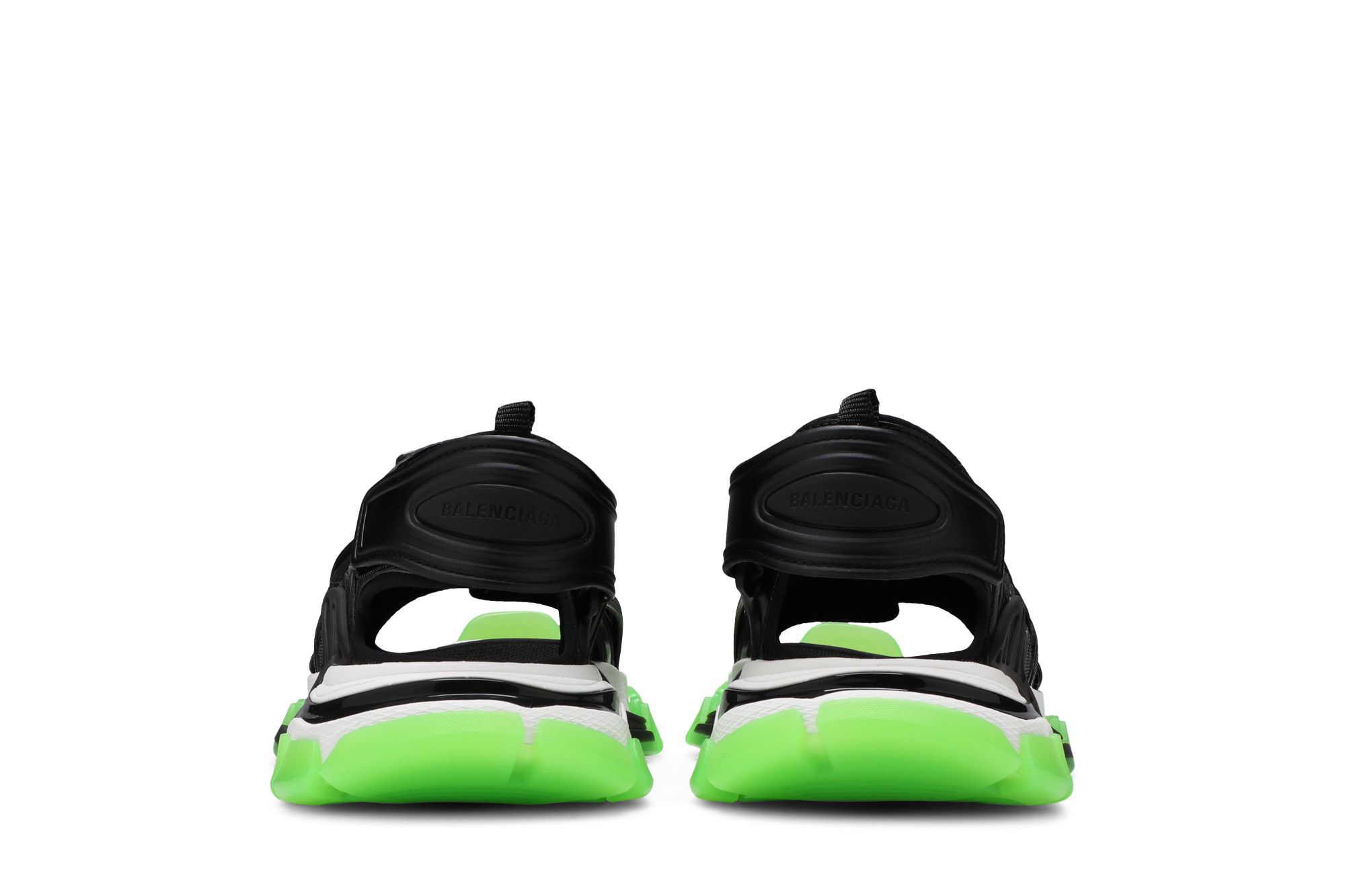 Sizing Balenciaga Track Sandal 'Clearsole - Hitam Hijau Fluo' 655954-W2CC4-1038