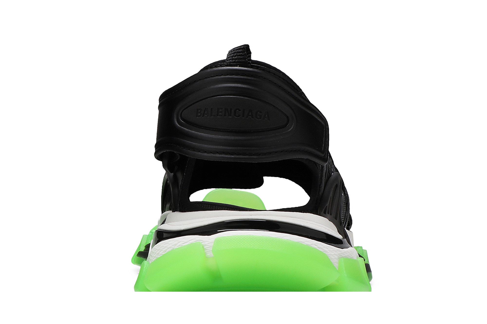 Cheap Balenciaga Track Sandal 'Clearsole - Hitam Hijau Fluo' 655954-W2CC4-1038