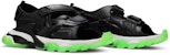 Balenciaga Track Sandal 'Clearsole - Hitam Hijau Fluo' 655954-W2CC4-1038