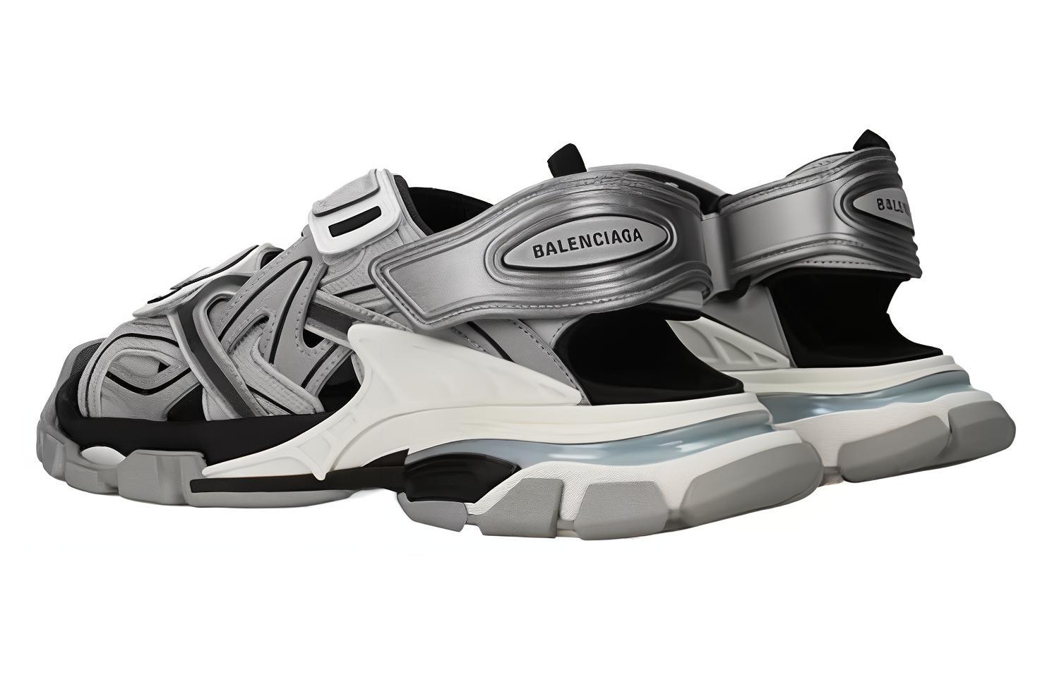 Shop 발렌시아가 트랙 샌들 '그레이' 617542-W3AR1-1213