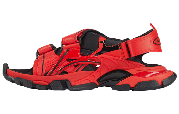 Buy 巴黎世家红黑拼色Track凉鞋 617542-W2FH1-6010