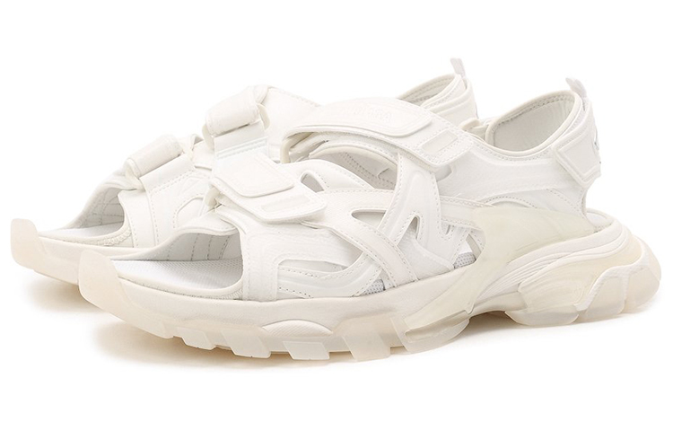 Order Balenciaga巴黎世家 Track 2.0 织物 露趾 時尚涼鞋 男款 白色