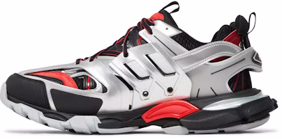 Lookbook Balenciaga巴黎世家 Track 1.0 皮革 繫帶 時尚 低筒 慈父鞋 銀色