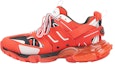 Buy 巴黎世家 (Balenciaga) Track 透明鞋底 網布尼龍 低筒厚底老爹鞋 紅