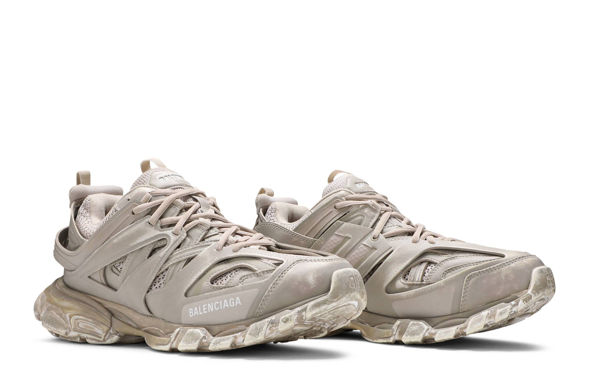 Cheap Balenciaga Track Zapatillas 'Beige Desgastado' 542023W3CN29700