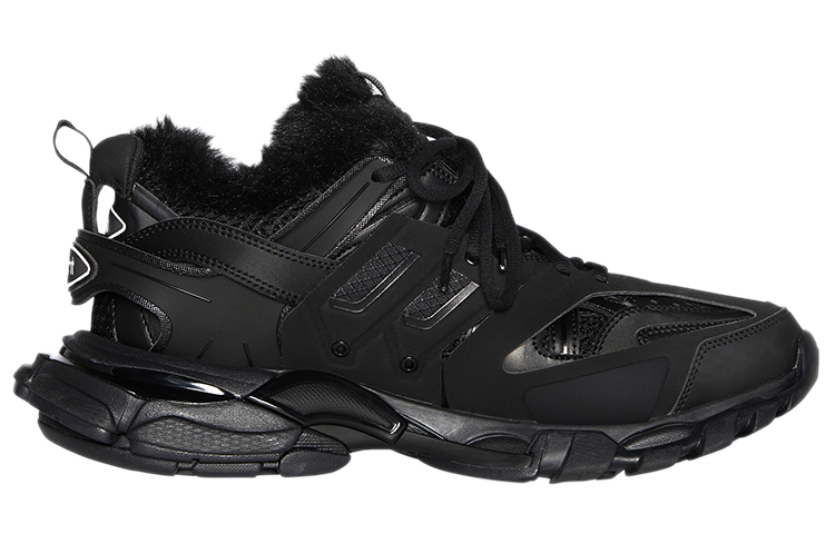 Order 巴黎世家Track黑色假毛运动鞋 668556W3CQ11000