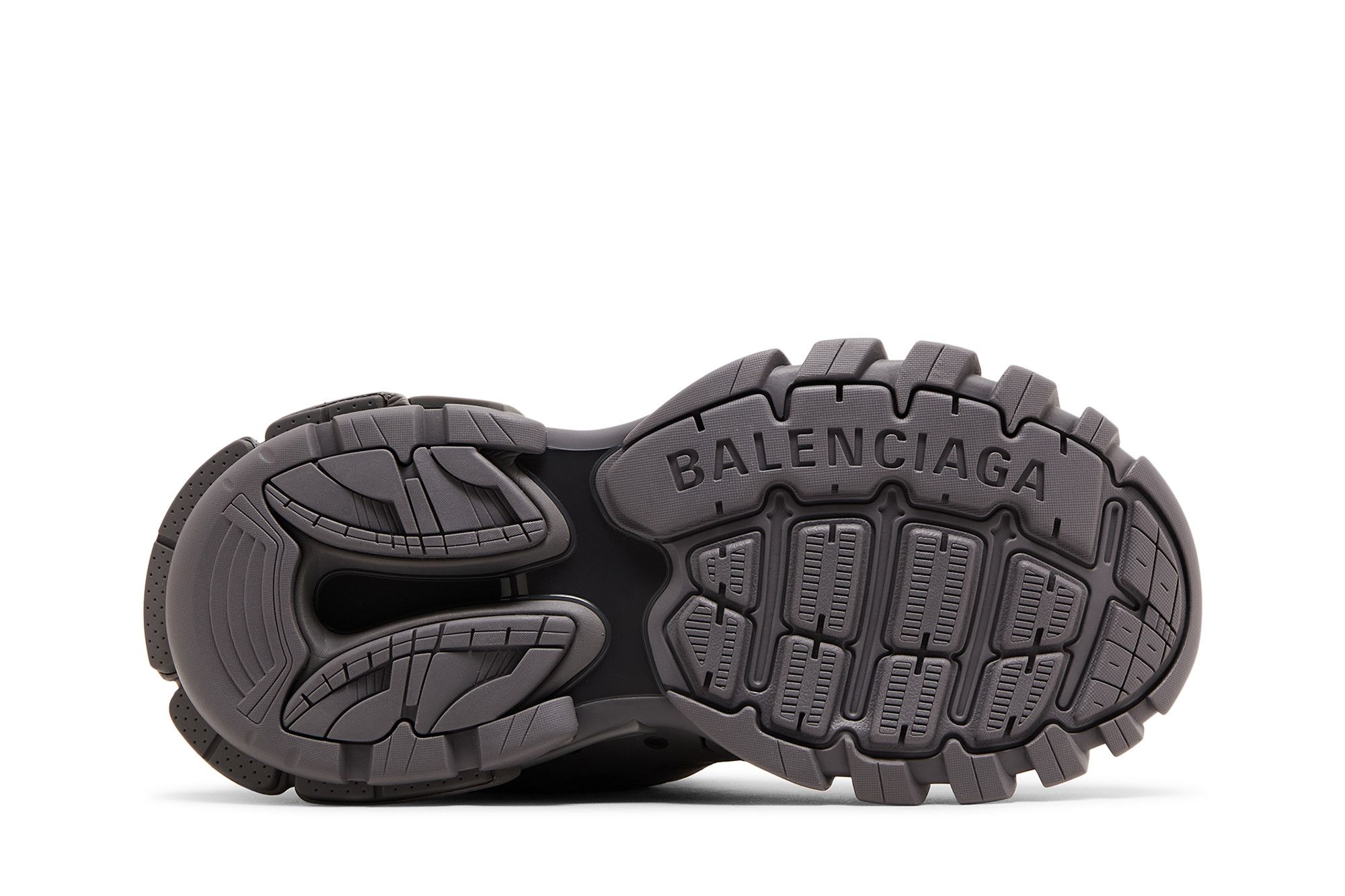Shop Balenciaga巴黎世家 布料 時尚綁帶圓頭 低幫 老爹鞋 男款 灰色