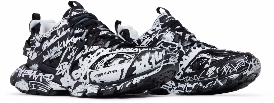 巴黎世家 Track 運動鞋 '塗鴉系列 - 黑白色' 542023-W3RRA-1090 Cheap 巴黎世家 Track 運動鞋 '塗鴉系列 - 黑白色' 542023-W3RRA-1090