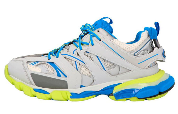 Buy 巴黎世家 Track 1.0 網布 系帶圓頭時尚 防滑 低幫 老爹鞋 男款 灰藍