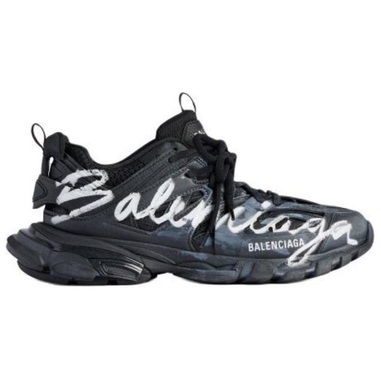 Balenciaga Track Sneaker 'Signature - Black White' 圖 3