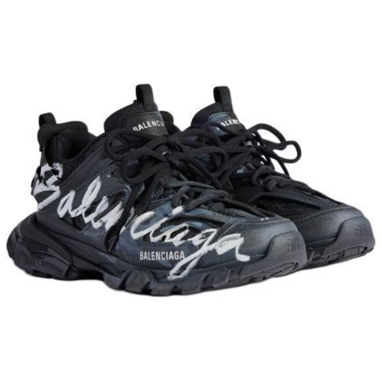 Balenciaga Track Sneaker 'Signature - Black White' 圖 4