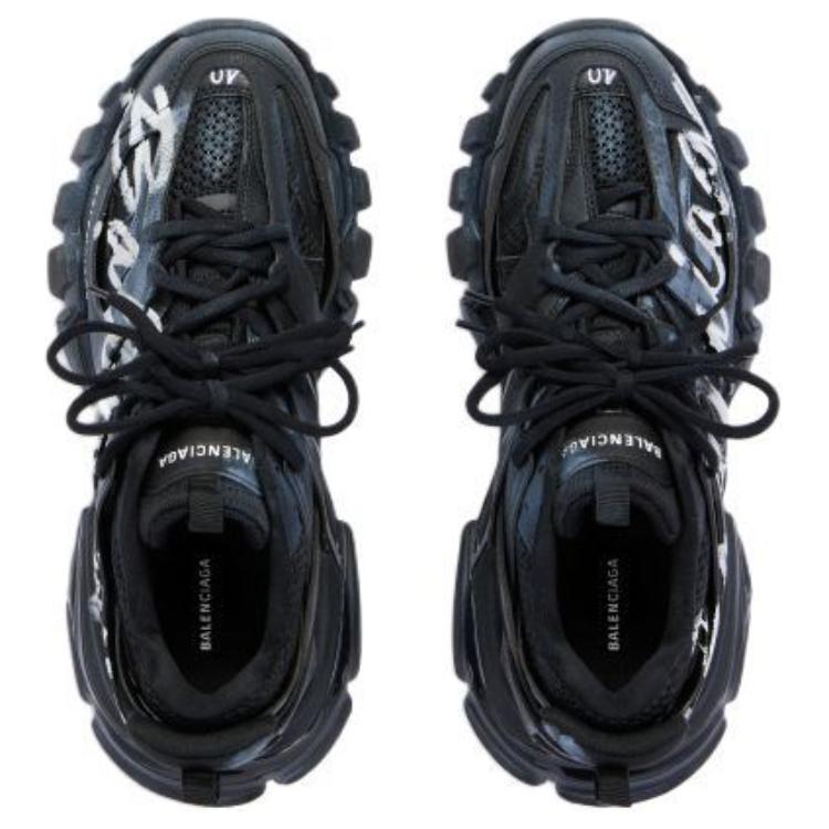 Balenciaga Track Sneaker 'Signature - Black White' 圖 5