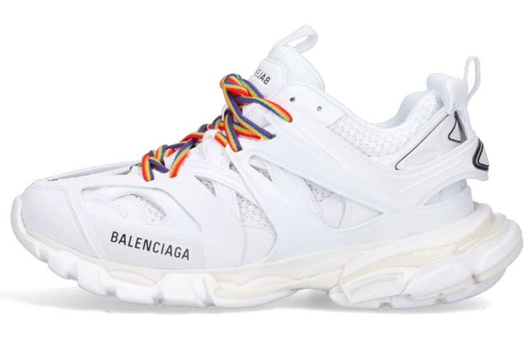 Buy Balenciaga巴黎世家 Track 1.0 徽標印花 低幫 老爹鞋 男款 白色