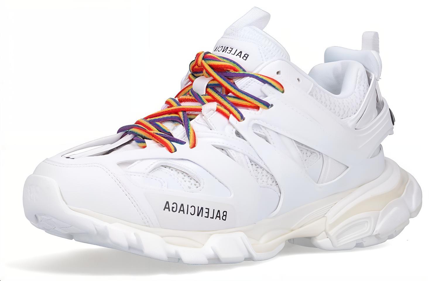 Lookbook Balenciaga巴黎世家 Track 1.0 徽標印花 低幫 老爹鞋 男款 白色