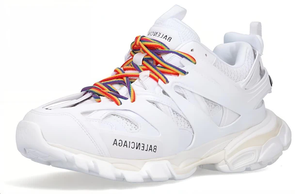 Balenciaga巴黎世家 Track 1.0 徽標印花 低幫 老爹鞋 男款 白色 Lookbook Balenciaga巴黎世家 Track 1.0 徽標印花 低幫 老爹鞋 男款 白色