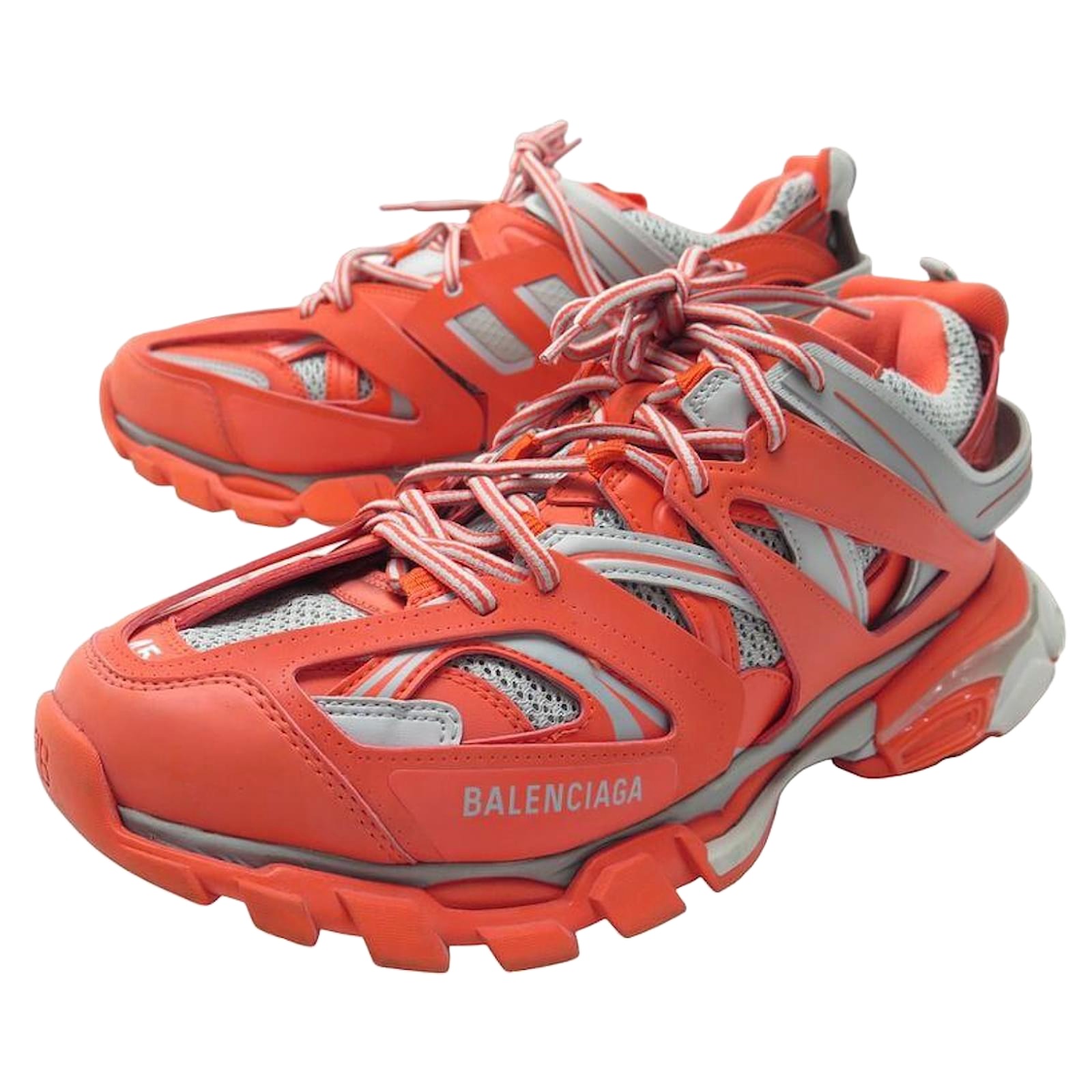 Lookbook バレンシアガ Track トレーナー オレンジ/グレー 542023 W1GB8 7583