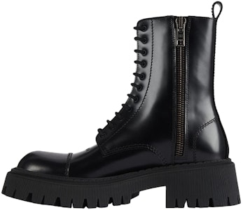 巴黎世家 光滑小牛皮系帶馬丁靴 黑色 Buy 巴黎世家 光滑小牛皮系帶馬丁靴 黑色