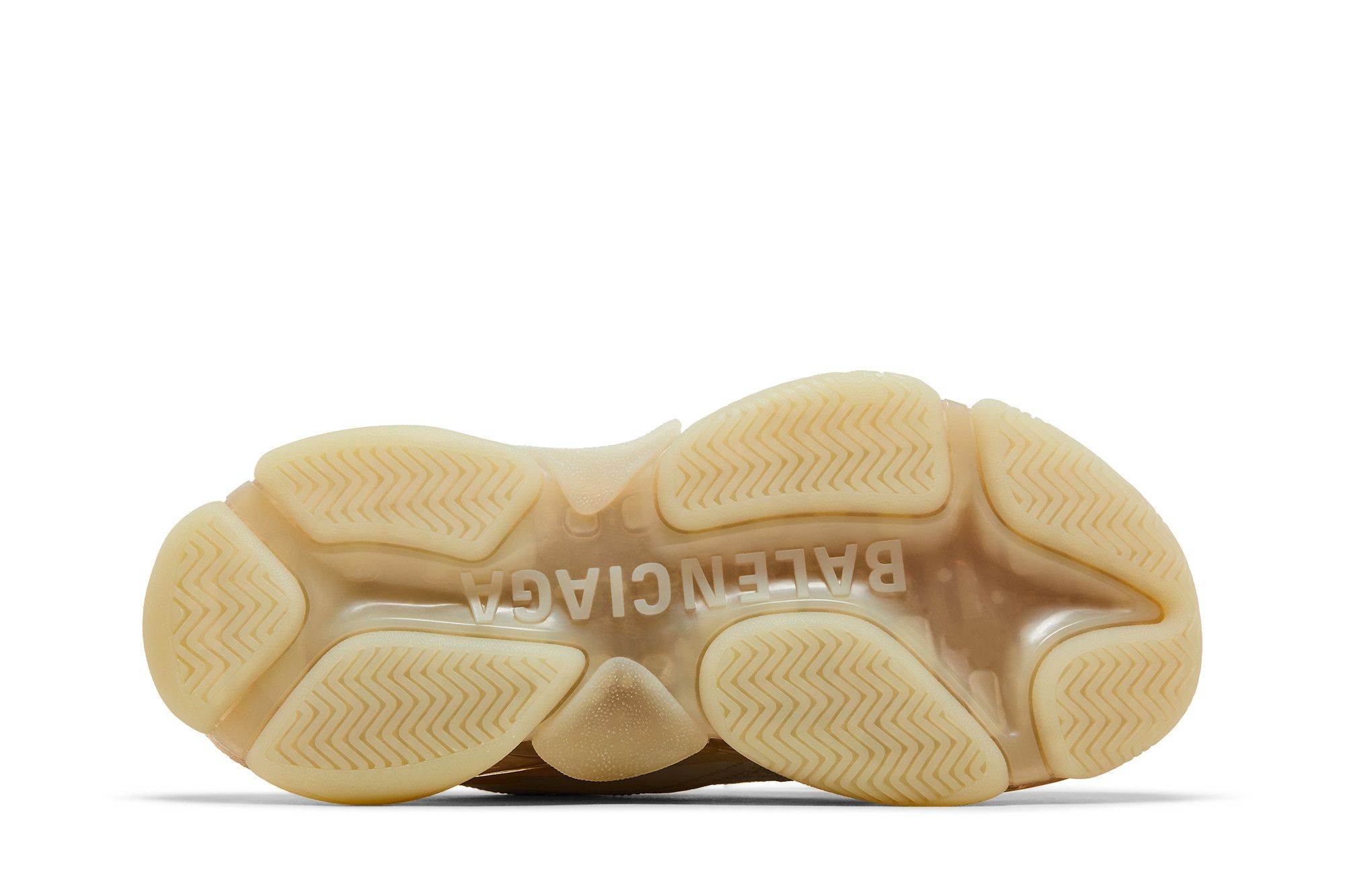 Shop 巴黎世家 Triple S 透明鞋底 - 米白色 541624 W2FB1 9005