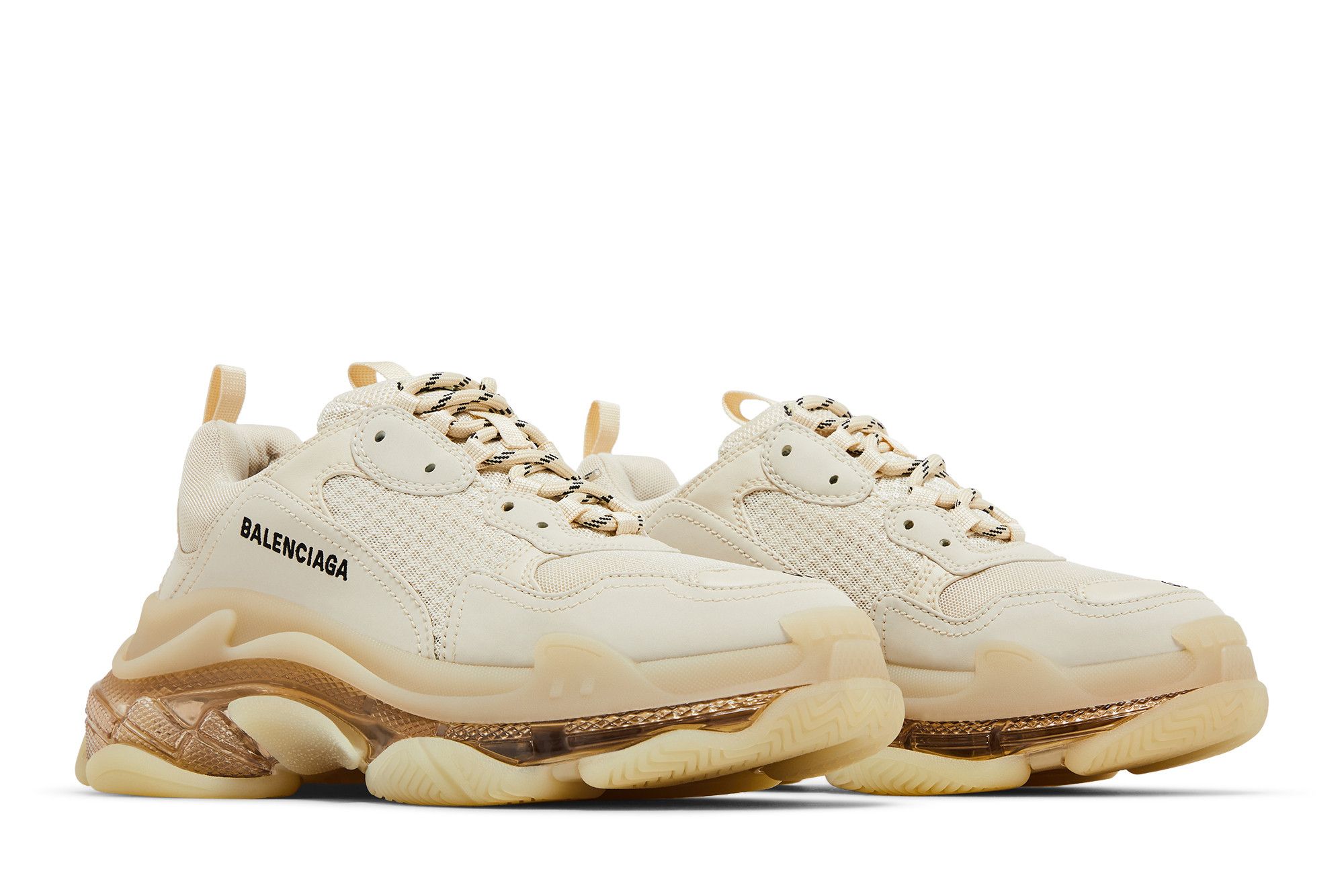 Cheap 巴黎世家 Triple S 透明鞋底 - 米白色 541624 W2FB1 9005