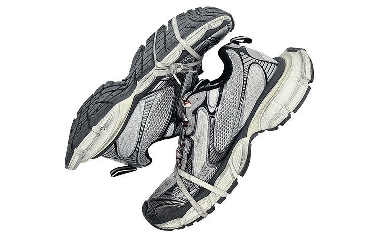 Purchase Balenciaga Triple S 'Abu-abu Usang' 734734W3XL51219