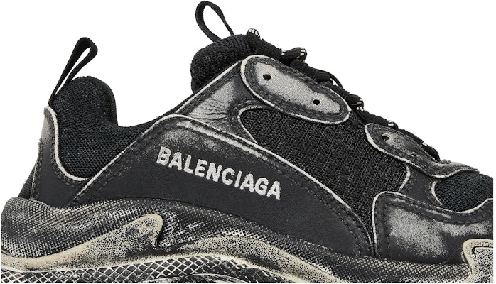 Balenciaga Triple S 'Hitam Pudar' 536737-W3CN3-1000 Order Balenciaga Triple S 'Hitam Pudar' 536737-W3CN3-1000