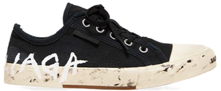 巴黎世家低帮球鞋“黑色破损棉白色橡胶涂鸦” 688754W3RR51099 Order 巴黎世家低帮球鞋“黑色破损棉白色橡胶涂鸦” 688754W3RR51099
