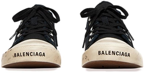 巴黎世家低帮球鞋“黑色破损棉白色橡胶涂鸦” 688754W3RR51099 Shop 巴黎世家低帮球鞋“黑色破损棉白色橡胶涂鸦” 688754W3RR51099