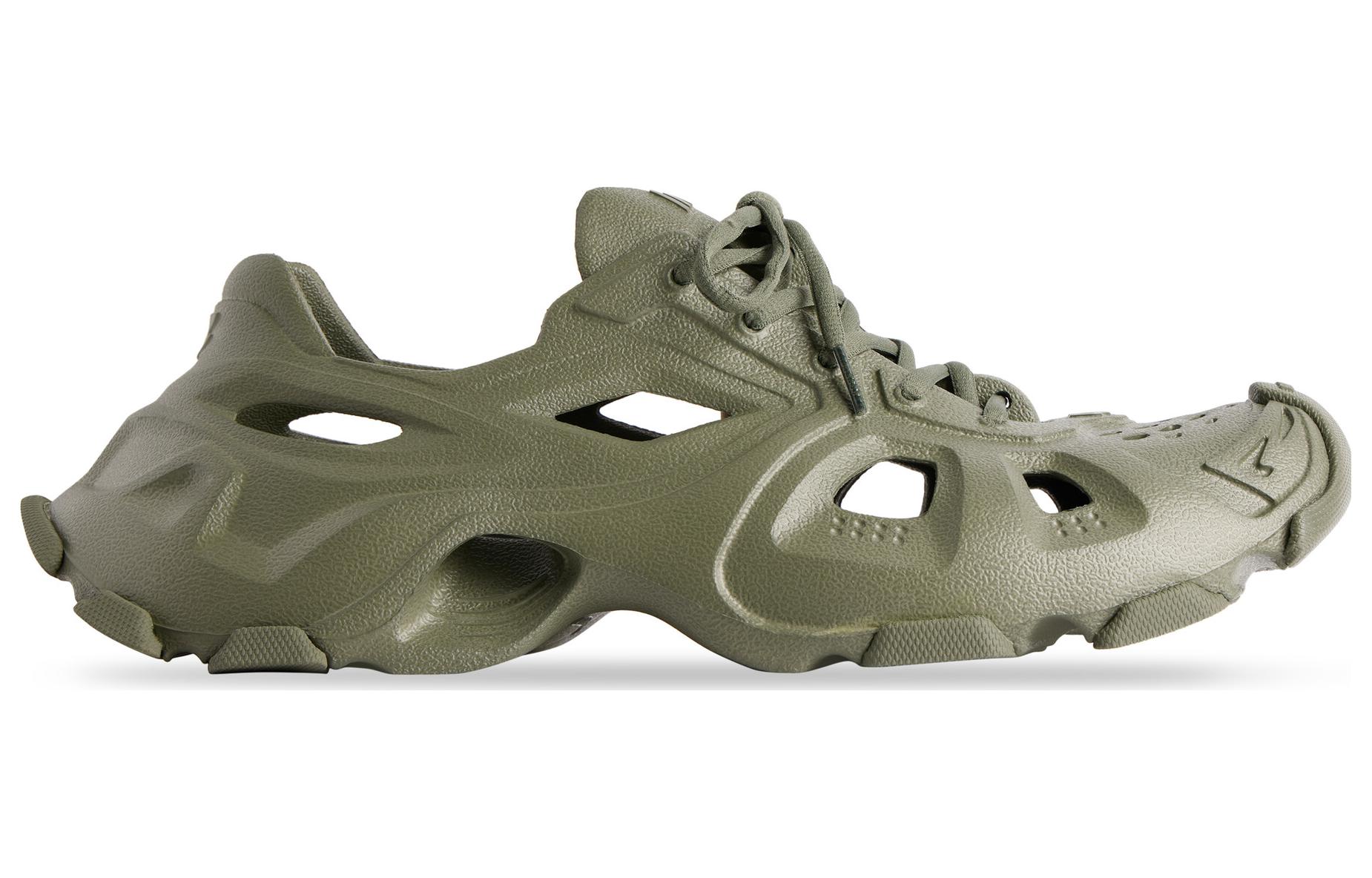 Balenciaga HD Lace Up Cut Out Sneakers 'Olive Green' 圖 2