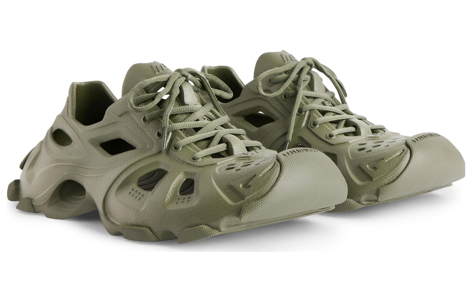 Balenciaga HD Lace Up Cut Out Sneakers 'Olive Green' 圖 3