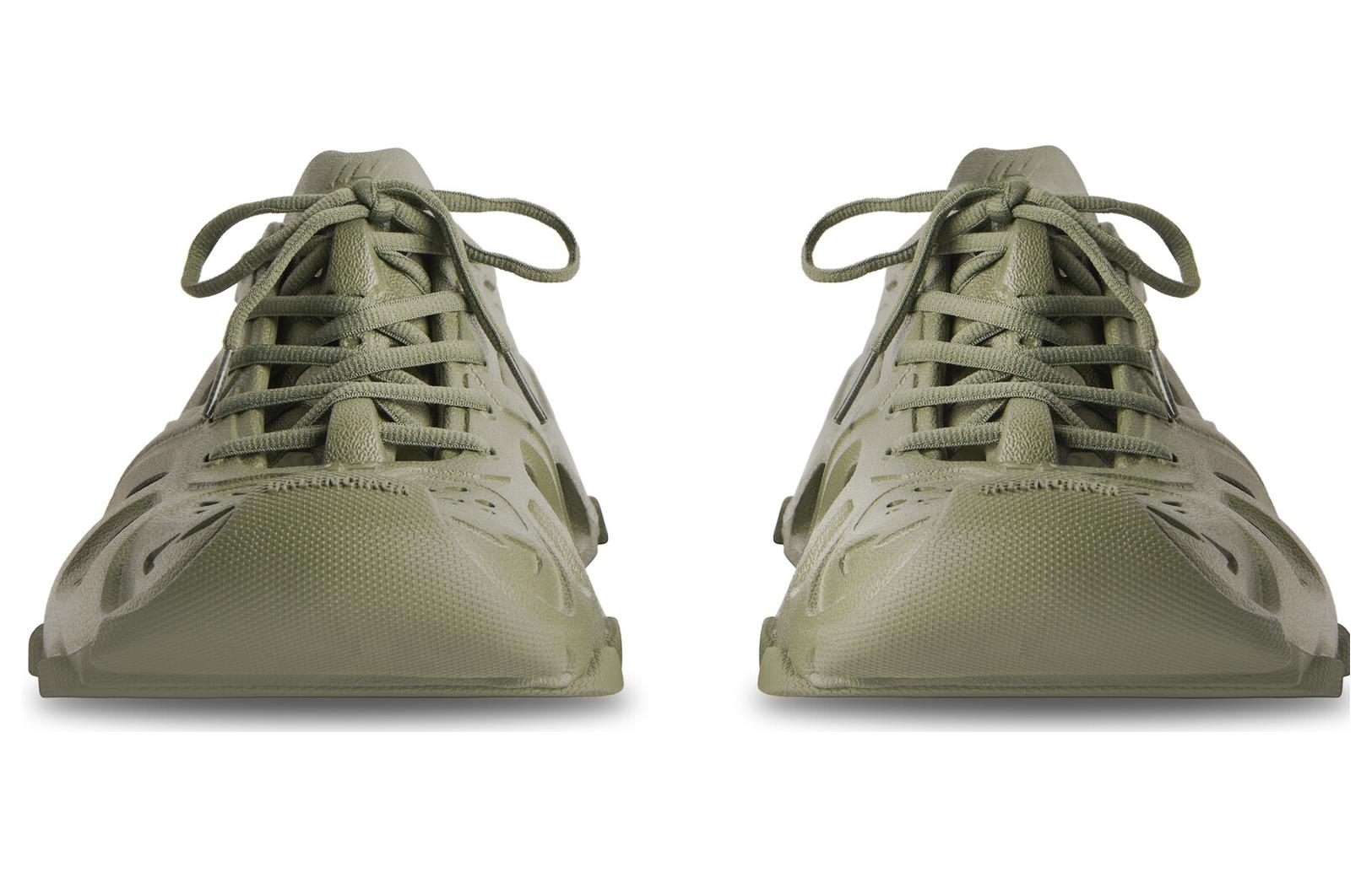 Balenciaga HD Lace Up Cut Out Sneakers 'Olive Green' 圖 4