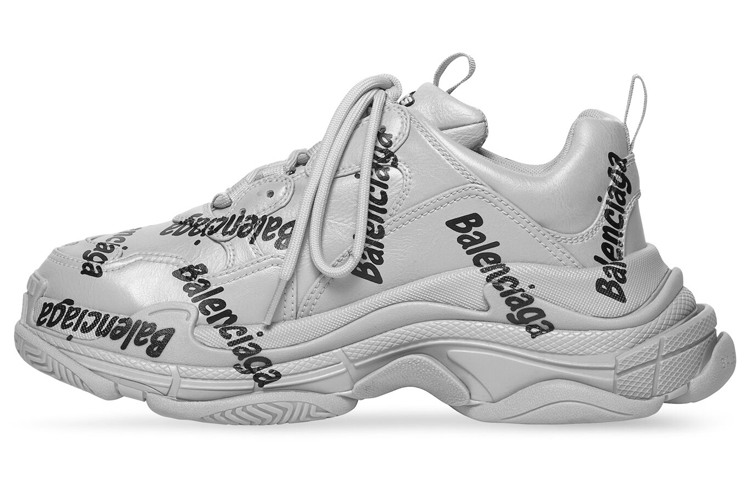 Balenciaga Triple S 'Grey Black Lace Print'