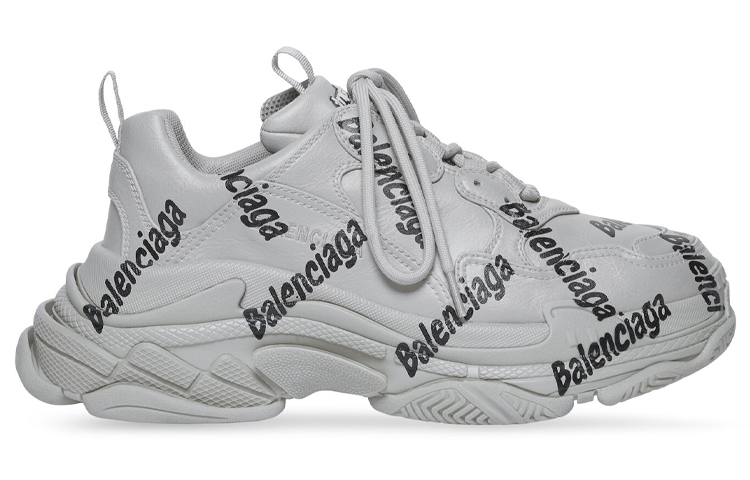 Balenciaga Triple S 'Grey Black Lace Print' 圖 2