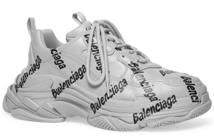 Balenciaga Triple S 'Grey Black Lace Print' 圖 3