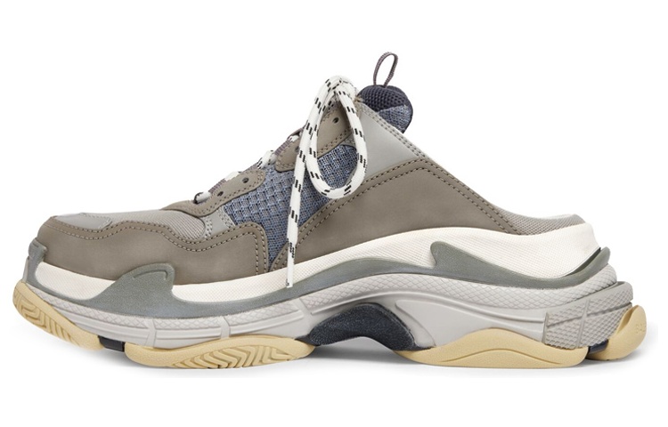 Balenciaga Triple S Mules 'Grey Blue Double Foam and Mesh' 755687W3SM11259