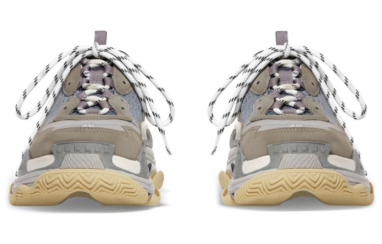 Purchase 巴黎世家Triple S拖鞋'灰蓝双层泡沫和网布' 755687W3SM11259