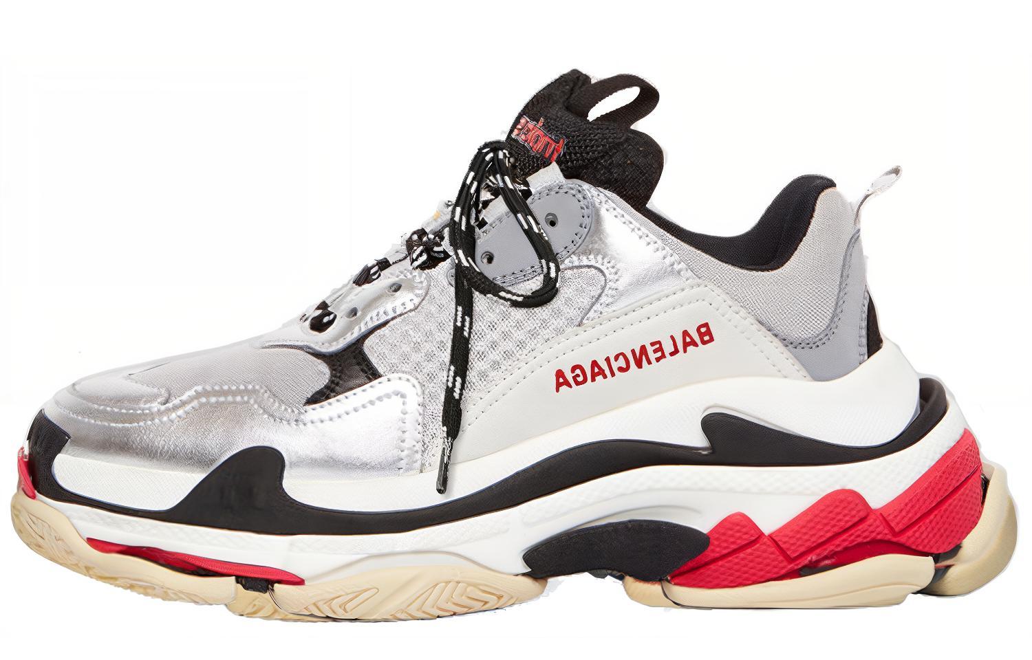 Balenciaga Triple S 'Red Silver White' 2019
