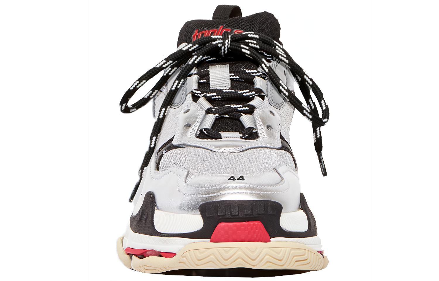 Shop Balenciaga Triple S 'Merah Perak Putih' 2019 536737 W09O3 1081