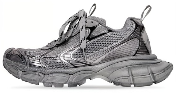 Balenciaga巴黎世家 3XL 網布 繫帶 做舊 時尚 低筒 老爹鞋 男款 銀灰 Buy Balenciaga巴黎世家 3XL 網布 繫帶 做舊 時尚 低筒 老爹鞋 男款 銀灰