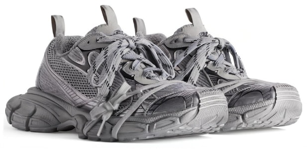 Balenciaga巴黎世家 3XL 網布 繫帶 做舊 時尚 低筒 老爹鞋 男款 銀灰 Lookbook Balenciaga巴黎世家 3XL 網布 繫帶 做舊 時尚 低筒 老爹鞋 男款 銀灰