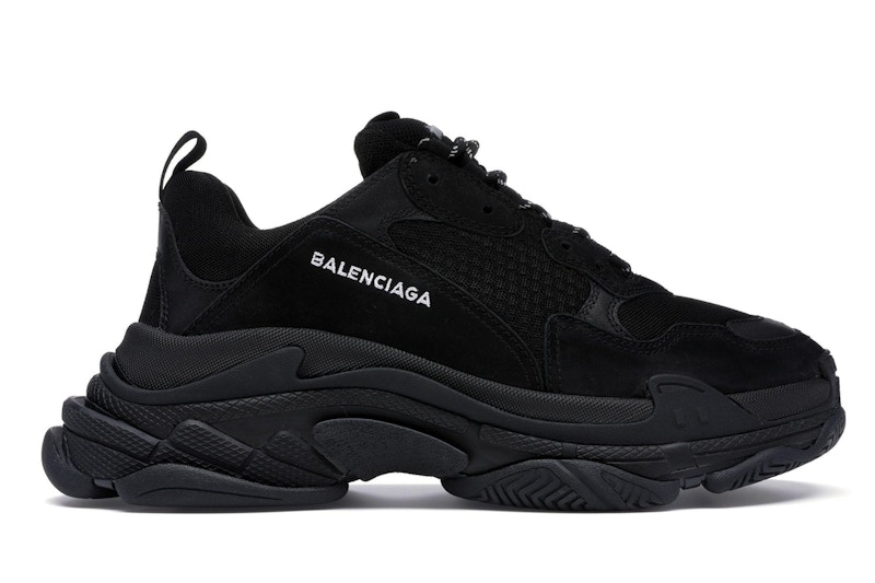 Balenciaga Triple S 'Triple Black' (2018 Reissue) (Nondistressed)