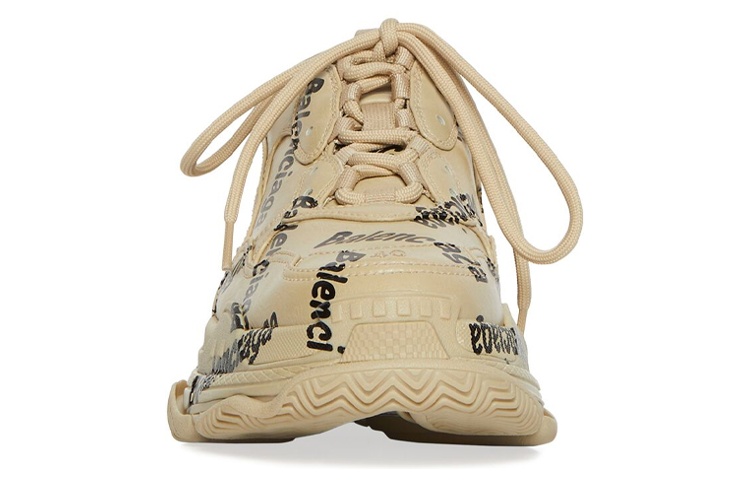 Lookbook 巴倫西亚卡 Triple S 系帶 低幫 老爹鞋 米黑