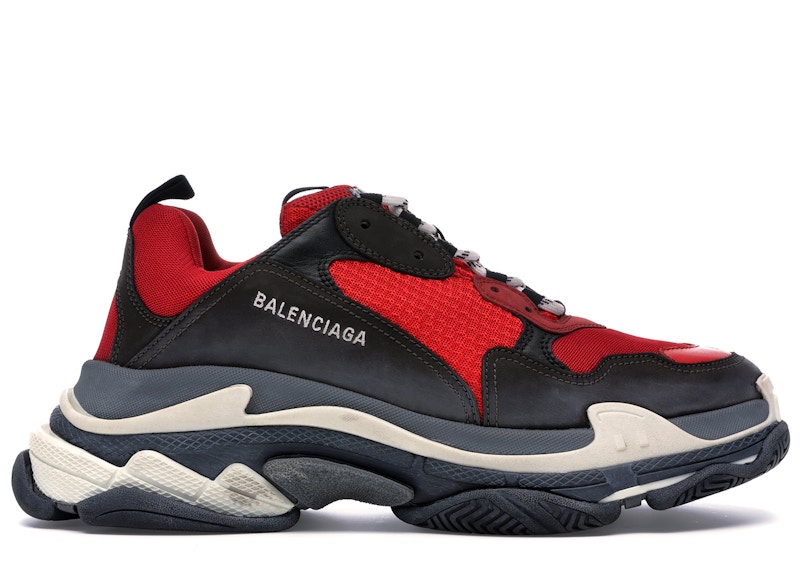 Buy Balenciaga Triple S Merah Hitam (Pre Distressed) 516440 W0907 6576