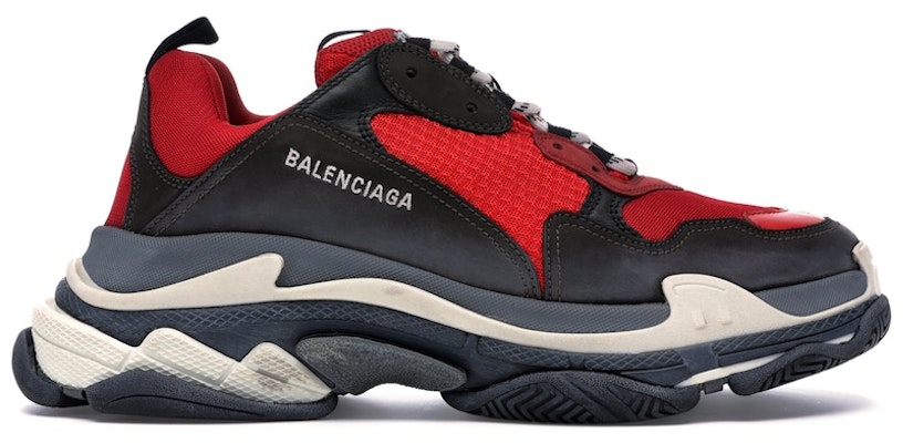 Balenciaga Triple S Merah Hitam (Pra Distressed) 516440 W0907 6576 Buy Balenciaga Triple S Merah Hitam (Pra Distressed) 516440 W0907 6576