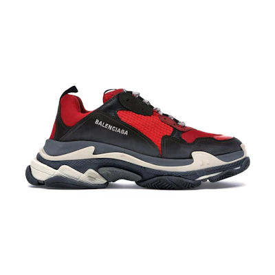 Balenciaga Triple S Red Black (Pre Distressed)