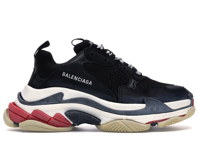 Balenciaga Triple S Black Red Sole